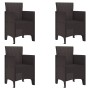 Juego de Comedor de Jardín de 5 Piezas Marrón de Poliratán de , Mesas de jardín - Ref: Foro24-3378537, Precio: 221,39 €