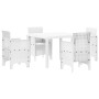 Conjunto de Comedor de Jardín de 5 Piezas Blanco Poliratán | Foro24.es | Tu tienda online para hogar, jardín y más Foro24.es