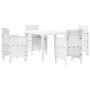Juego de Comedor de Jardín de 5 Piezas con Cojines Ratan Compuesto Blanco by , Garden tables - Ref: Foro24-3378544, Price: 23...