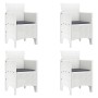 Juego de Comedor de Jardín de 5 Piezas con Cojines Blanco Poliratán von , Gartentische - Ref: Foro24-3378545, Preis: 232,24 €...