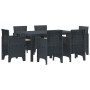 Conjunto de Comedor de Jardín de 7 Piezas con Cojines Antracita Poliratán by , Garden tables - Ref: Foro24-3378553, Price: 35...