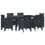Conjunto de Comedor de Jardín de 7 Piezas con Cojines Poliratán Antracita de , Mesas de jardín - Ref: Foro24-3378554, Precio:...