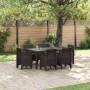 Conjunto de Comedor de 7 Piezas con Cojines Marrón Poliratán | Foro24.es | Tu tienda online para hogar, jardín y más Foro24.es