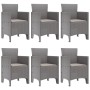 Juego de Comedor de Jardín de 7 Piezas con Cojines Gris Claro Poly Rattan | Foro24.es | Tu tienda online para hogar, jardín y más Foro24.es