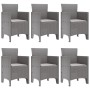 Conjunto de Comedor de 7 Piezas para Jardín con Cojines Gris Polirratán | Foro24.es | Tu tienda online para hogar, jardín y más Foro24.es