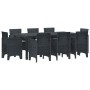 Conjunto de Comedor de Jardín de 9 Piezas con Cojines Anthracite Poliratán by , Garden tables - Ref: Foro24-3378573, Price: 4...