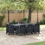 Juego de Comedor de Jardín de 9 Piezas con Cojines Anthracite Poliratan | Foro24.es | Tu tienda online para hogar, jardín y más Foro24.es