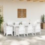 Conjunto de Comedor de Jardín de 9 Piezas con Cojines Blanco Poliratán | Foro24.es | Tu tienda online para hogar, jardín y más Foro24.es