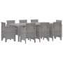 Conjunto de Comedor de Jardín de 9 Piezas con Cojines en Gris Claro Ratán Polietileno | Foro24.es | Tu tienda online para hogar, jardín y más Foro24.es