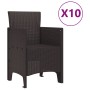 Conjunto de Comedor de Jardín de 11 Piezas Marrón Ratán Poliéster | Foro24.es | Tu tienda online para hogar, jardín y más Foro24.es