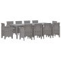 Juego de Comedor de Jardín de 11 Piezas con Cojines Gris Claro Ratán Sintético | Foro24.es | Tu tienda online para hogar, jardín y más Foro24.es