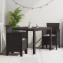 Conjunto de Comedor de Jardín de 3 Piezas con Cojines de Rattan Poliéster Marrón by , Garden tables - Ref: Foro24-3378679, Pr...