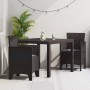 Conjunto de Comedor de Jardín de 3 Piezas con Cojines de Poliratán Marrón | Foro24.es | Tu tienda online para hogar, jardín y más Foro24.es