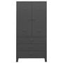 Industrieller anthrazitgrauer Metallschrank 90x50x180 cm von vidaXL, Kleiderschränke - Ref: Foro24-339615, Preis: 388,23 €, R...