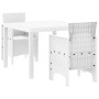 Conjunto de Comedor de Jardín de 3 Piezas Blanco de Ratán Sintético von , Gartentische - Ref: Foro24-3378682, Preis: 157,15 €...