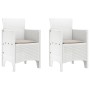 Juego de Comedor de Jardín de 3 Piezas con Cojines Blanco Ratán Sintético by , Garden tables - Ref: Foro24-3378683, Price: 16...