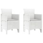 Juego de Comedor de Jardín de 3 Piezas con Cojines Blanco Poliratan de , Mesas de jardín - Ref: Foro24-3378684, Precio: 162,9...