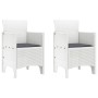 Juego de Comedor de Jardín de 3 Piezas con Cojines Blanco Poliratán von , Gartentische - Ref: Foro24-3378685, Preis: 162,93 €...