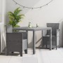 Conjunto de comedor de jardín de 3 piezas en ratan gris claro | Foro24.es | Tu tienda online para hogar, jardín y más Foro24.es
