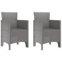 Conjunto de comedor de jardín de 3 piezas en ratan gris claro | Foro24.es | Tu tienda online para hogar, jardín y más Foro24.es