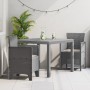 Juego de Comedor de Jardín de 3 Piezas con Cojines Gris Claro Poliratán | Foro24.es | Tu tienda online para hogar, jardín y más Foro24.es