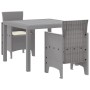 Juego de Comedor de Jardín de 3 Piezas con Cojines Gris Claro | Foro24.es | Tu tienda online para hogar, jardín y más Foro24.es