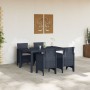 Juego de Comedor de Jardín de 5 Piezas con Cojines Antracita Polirratán von , Gartentische - Ref: Foro24-3378693, Preis: 275,...