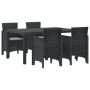 Juego de Comedor de Jardín de 5 Piezas con Cojines Anthracite Poly Rattan by , Garden tables - Ref: Foro24-3378694, Price: 27...