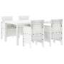 Conjunto de Comedor Jardín 5 Piezas Blanco Poliratán von , Gartentische - Ref: Foro24-3378703, Preis: 274,95 €, Rabatt: %
