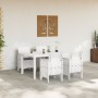 Juego de Comedor de Jardín de 5 Piezas con Cojines de Poliratán Blanco von , Gartentische - Ref: Foro24-3378705, Preis: 274,9...