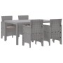 Conjunto de Comedor de Jardín de 5 Piezas con Cojines Gris Claro de Poliratán | Foro24.es | Tu tienda online para hogar, jardín y más Foro24.es
