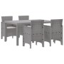 Set de Comedor de Jardín de 5 Piezas con Cojines Gris Claro Poliratán | Foro24.es | Tu tienda online para hogar, jardín y más Foro24.es