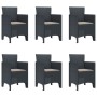 Juego de Comedor Jardín de 7 Piezas con Cojines Antracita Poliratán by , Garden tables - Ref: Foro24-3378713, Price: 390,65 €...