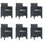 Juego de Comedor de Jardín de 7 Piezas con Cojines Anthracite Poliratán | Foro24.es | Tu tienda online para hogar, jardín y más Foro24.es