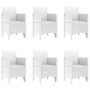 Conjunto de Comedor de Jardín de 7 Piezas Blanco Poliratán by , Garden tables - Ref: Foro24-3378722, Price: 368,47 €, Discoun...