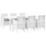 Juego de Comedor de Jardín de 7 Piezas con Cojines Blanco Poliratán von , Gartentische - Ref: Foro24-3378724, Preis: 385,81 €...
