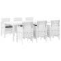 Conjunto de Comedor de Jardín de 7 Piezas con Cojines en Blanco de Poliratán by , Garden tables - Ref: Foro24-3378725, Price:...