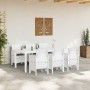 Conjunto de Comedor de Jardín de 7 Piezas con Cojines en Blanco de Poliratán by , Garden tables - Ref: Foro24-3378725, Price:...