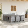 Juego de Comedor de Jardín de 7 Piezas con Cojines de Ratán Sintético Gris Claro | Foro24.es | Tu tienda online para hogar, jardín y más Foro24.es