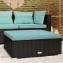 Garden footstool with gray synthetic rattan cushion 70x70x30 cm by vidaXL, Modular outdoor sofas - Ref: Foro24-317536, Price:...