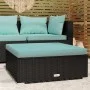 Garden footstool with gray synthetic rattan cushion 70x70x30 cm by vidaXL, Modular outdoor sofas - Ref: Foro24-317536, Price:...