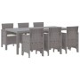 Conjunto de Comedor de Jardín de 7 Piezas con Cojines Gris Claro de Poliratán | Foro24.es | Tu tienda online para hogar, jardín y más Foro24.es