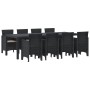 Juego de Comedor de Jardín de 9 Piezas con Cojines Antracita de Poliratán by , Garden tables - Ref: Foro24-3378733, Price: 48...