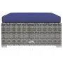 Garden footstool with gray synthetic rattan cushion 70x70x30 cm by vidaXL, Modular outdoor sofas - Ref: Foro24-317569, Price:...