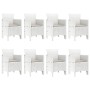 Conjunto de 9 Piezas para Comedor de Jardín con Cojines de
