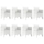 Conjunto de Comedor de Jardín de 9 Piezas con Cojines Gris Claro de Poliratán by , Garden tables - Ref: Foro24-3378749, Price...