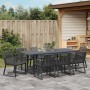 Juego de Comedor de Jardín de 9 Piezas Negro Poliratán,  Mesa de Jardín Extensible Anthracite (140-210)x90x73 cm Acero | Foro24.es | Tu tienda online para hogar, jardín y más Foro24.es