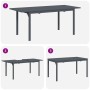 Juego de Comedor de Jardín de 9 Piezas Negro Poliratán,  Mesa de Jardín Extensible Anthracite (140-210)x90x73 cm Acero | Foro24.es | Tu tienda online para hogar, jardín y más Foro24.es