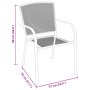 Conjunto de Muebles para Pasillo de 9 Piezas Acero Antracita, Mesa de Jardín Extensible Antracita (140-210)x90x73 cm Acero vo...