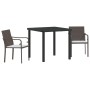 Set de comedor exterior de 3 piezas con cojines - Ratán marrón von , Gartenstühle - Ref: Foro24-3379044, Preis: 183,51 €, Rab...